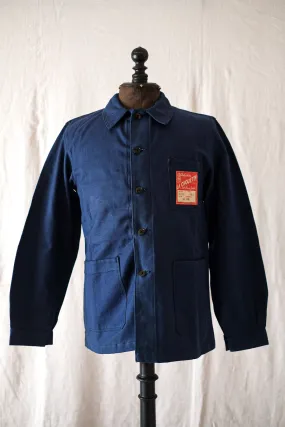 [~ 50's] Veste de travail en coton bleu vintage français Stock Dead