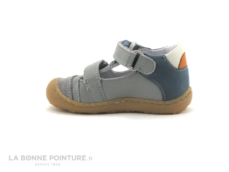 Achat chaussures Bopy Bébé Chaussure, vente Bopy JET Gris - Orange - Chaussure ouverte BEBE