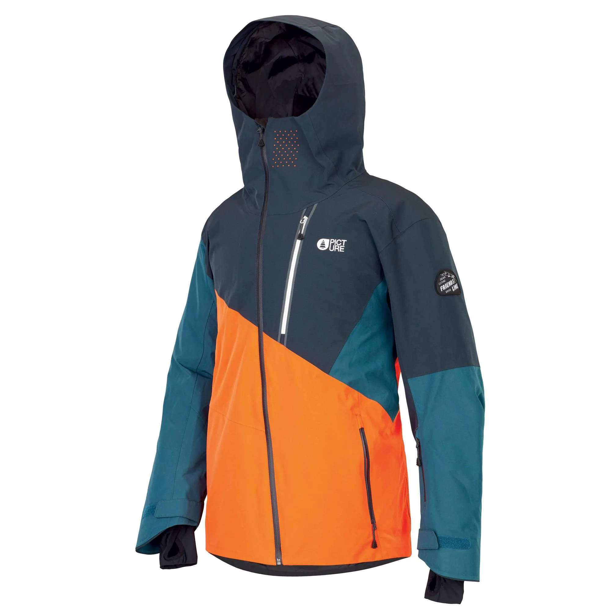 Alpin Ski Jacket - Orange and Dark Blue