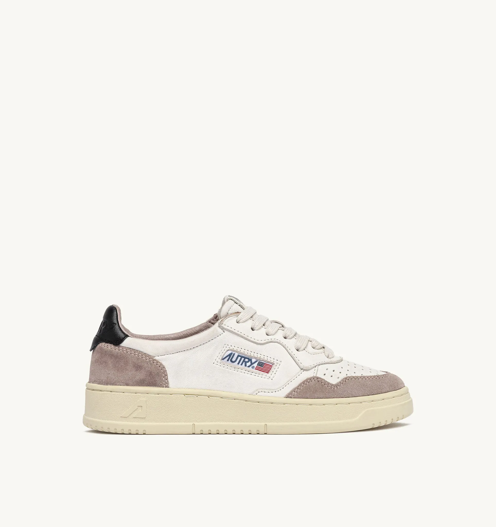 Autry - 01 - Sneakers Low Woman Goat/Suede - Powder/Black