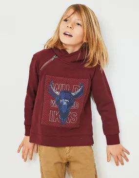 Boy's Hooded Fleece-Lined Sweatshirt