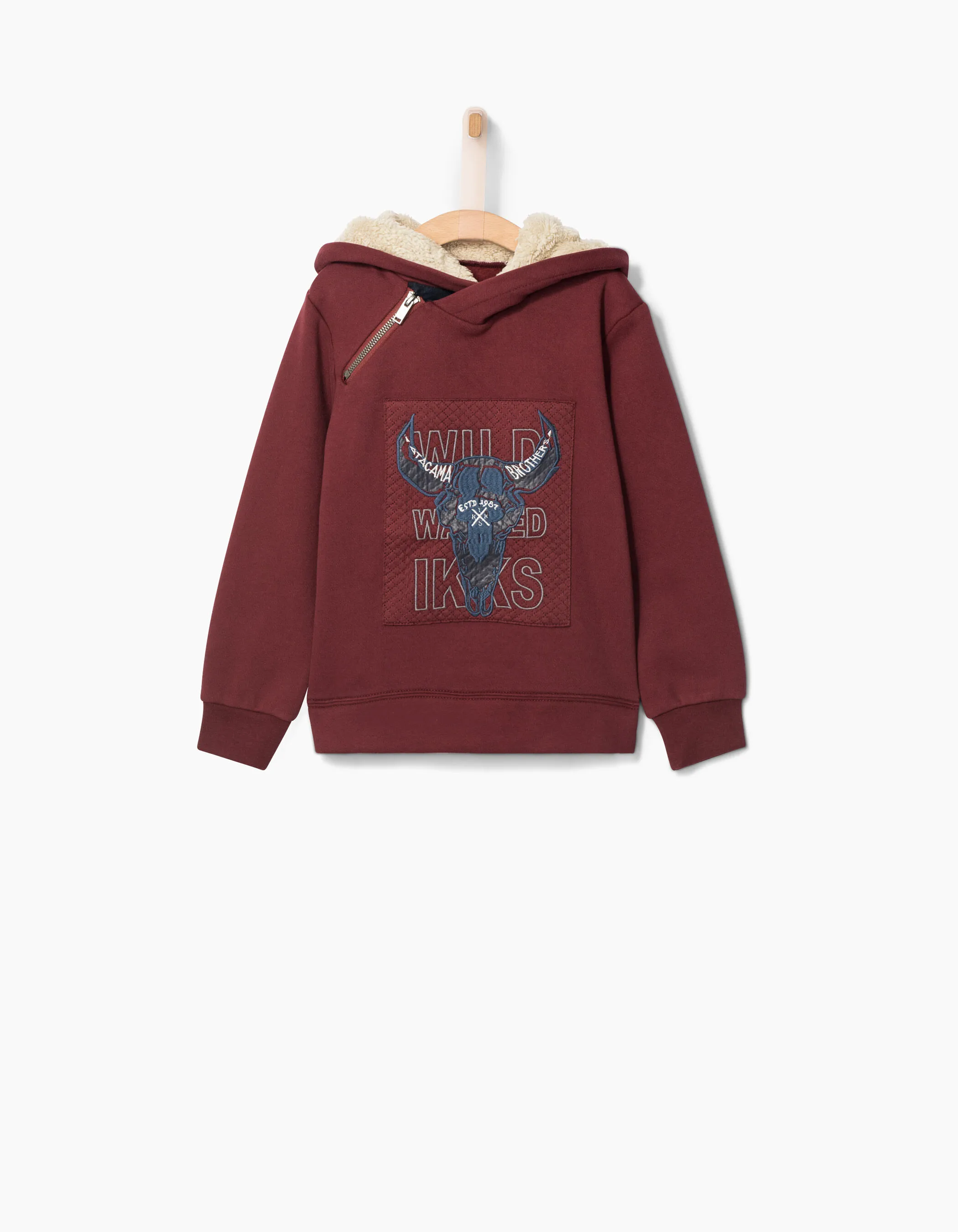 Boy's Hooded Fleece-Lined Sweatshirt