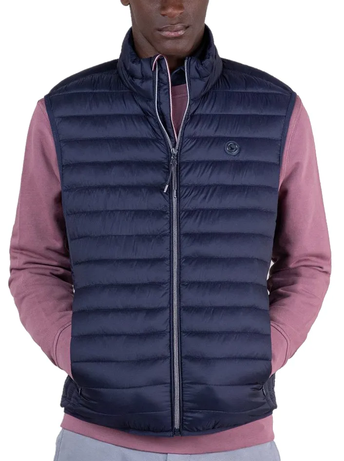 cazadora homme  ganso veste acolchado básico marin