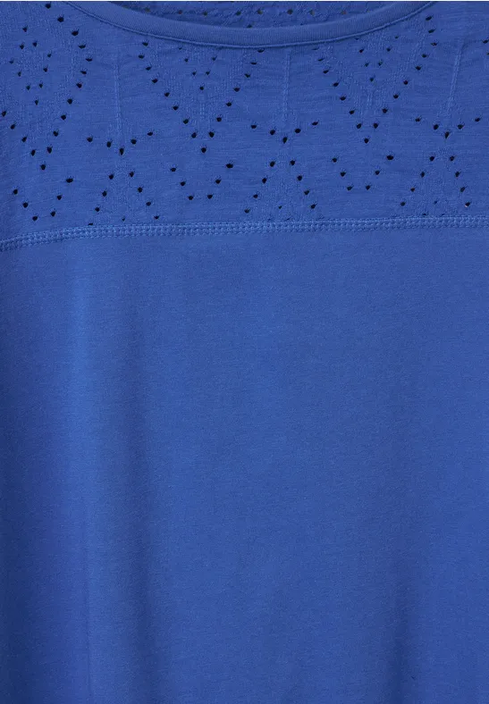 CECIL T-shirt dans un mélange de matières jersey 