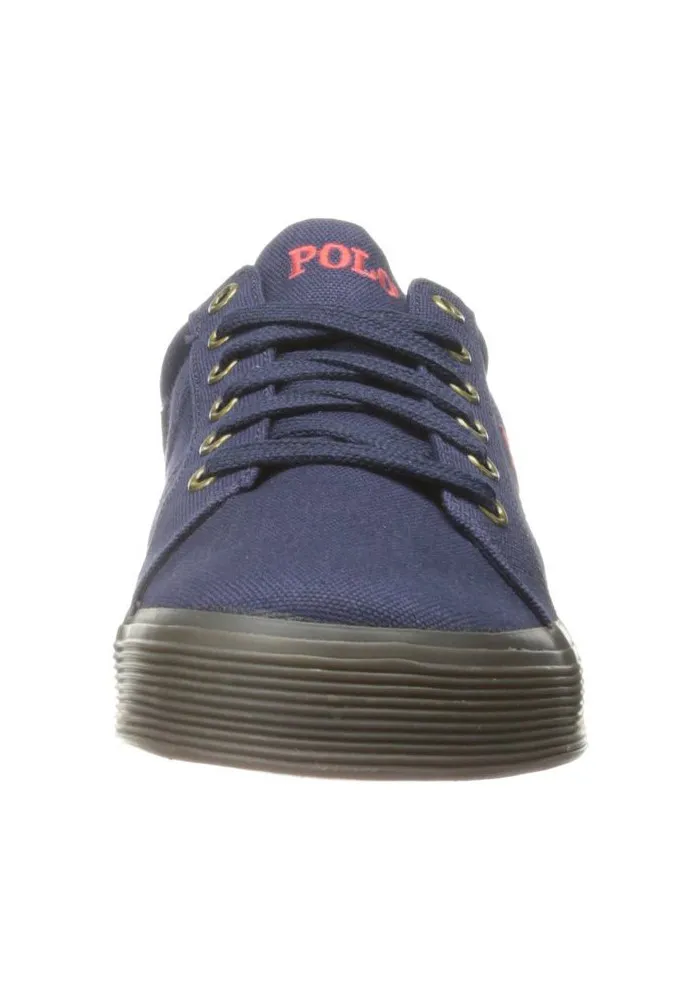 Chaussure Ralph Lauren - Felixstow Newport Navy/Red Toile- Homme 
