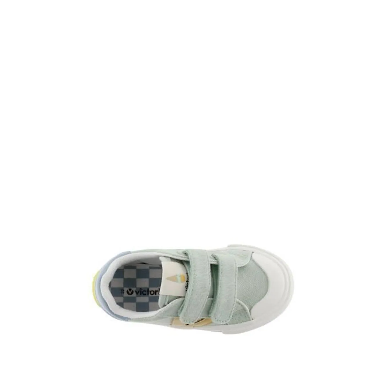 Children's sneakers - VICTORIA - Aqua - Textile - Green - Flat green - Victoria.