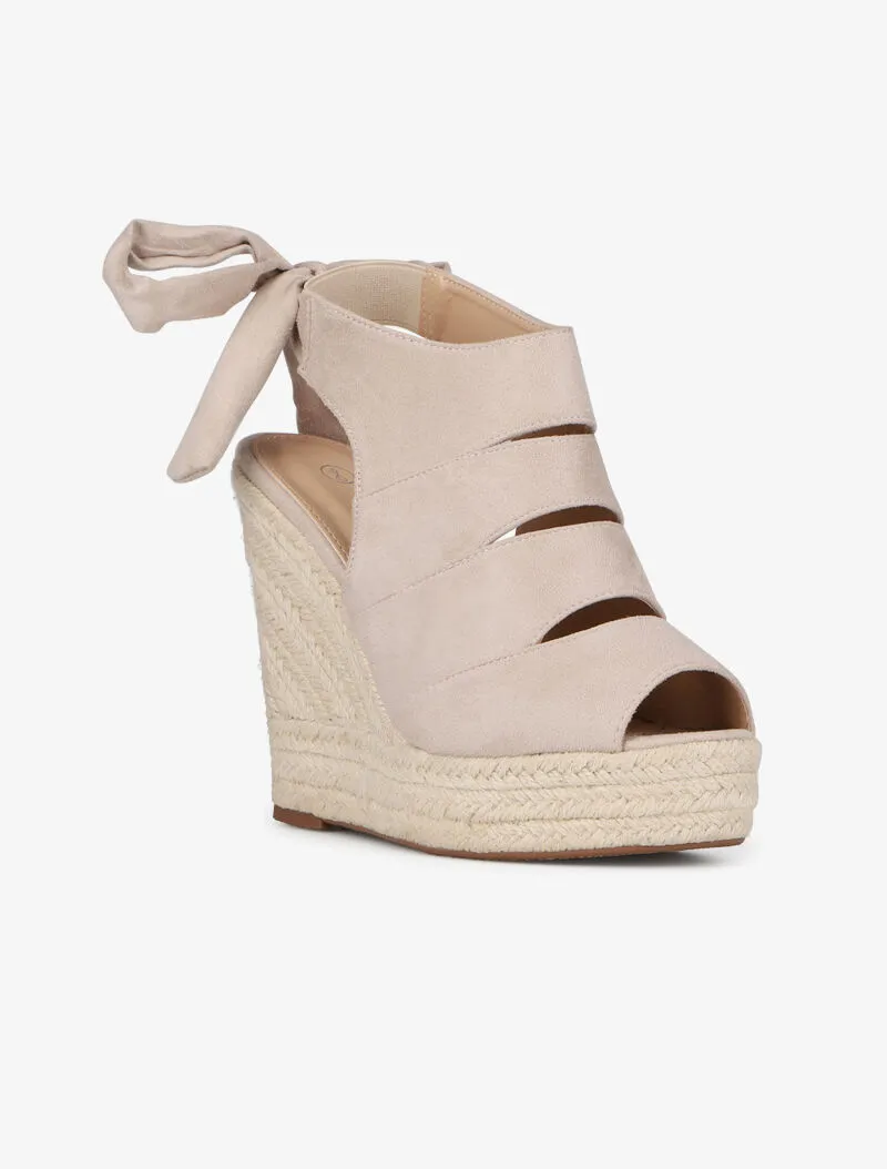 Compensées découpe nœud nouer beige