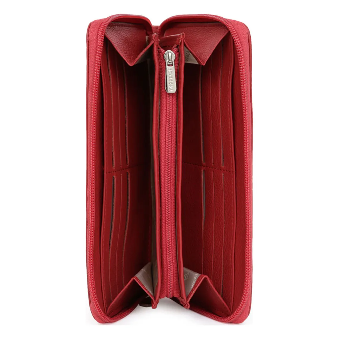 Dark Red Sam Leather Comfort Long Wallet