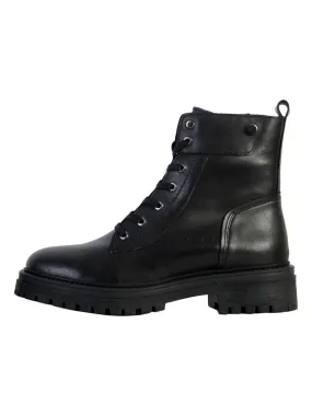 Geox Iridea Leather Boots - Black