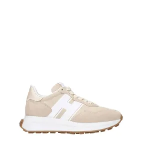 Hogan Sneakers H641 Mémoire mousse femme tissu beige