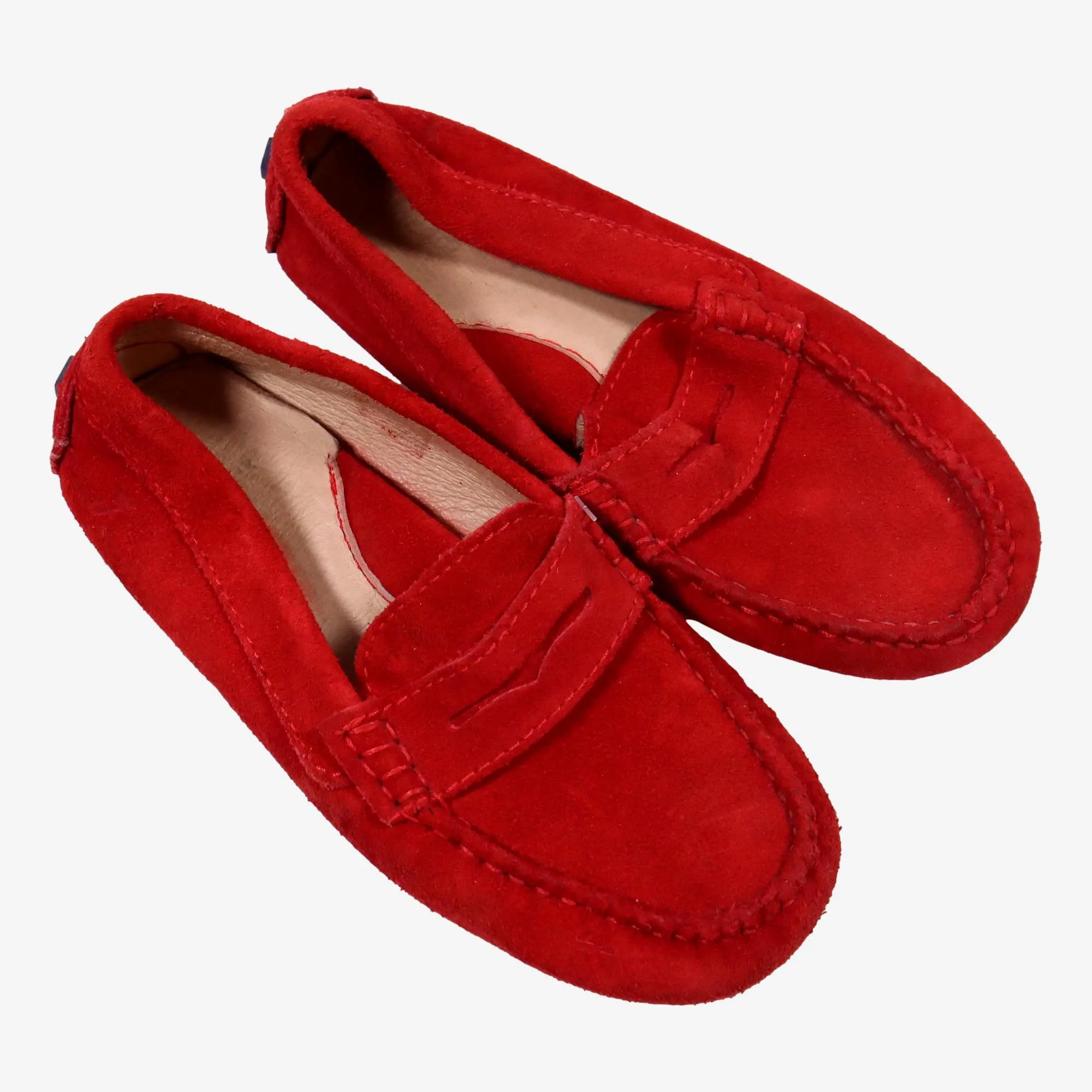 JACADI P32 mocassins rouge daim