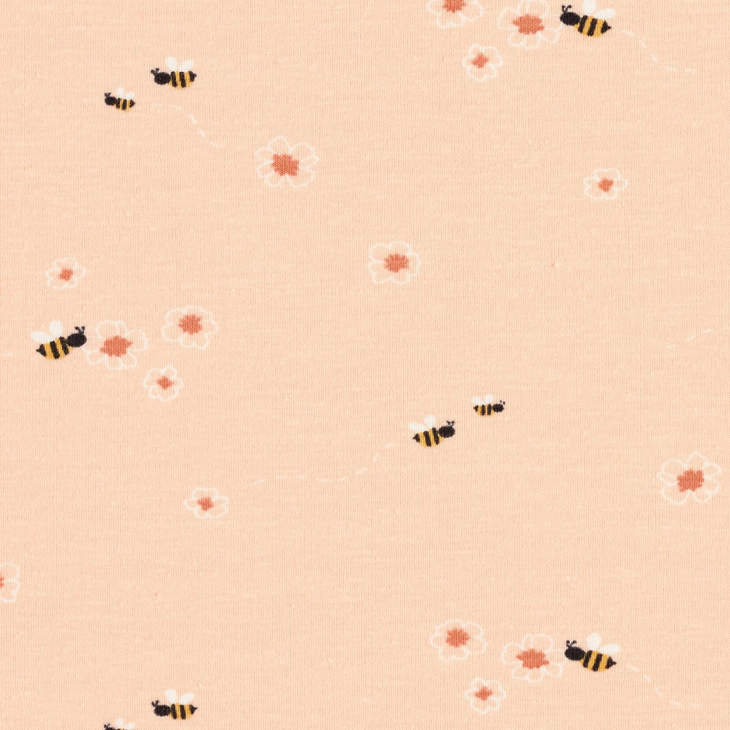 Jersey coton Abeilles sur une prairie Impression numérique – beige clair