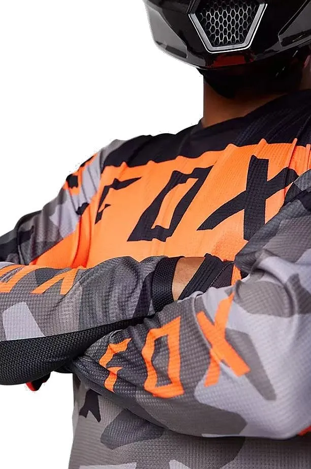 jersey Fox 180 BNKR Jersey LS - Grey Camo - men´s