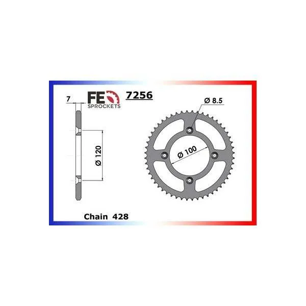 KIT CHAINE FE YZ85'02 Petites Roues 14X48 RX/XW.SR