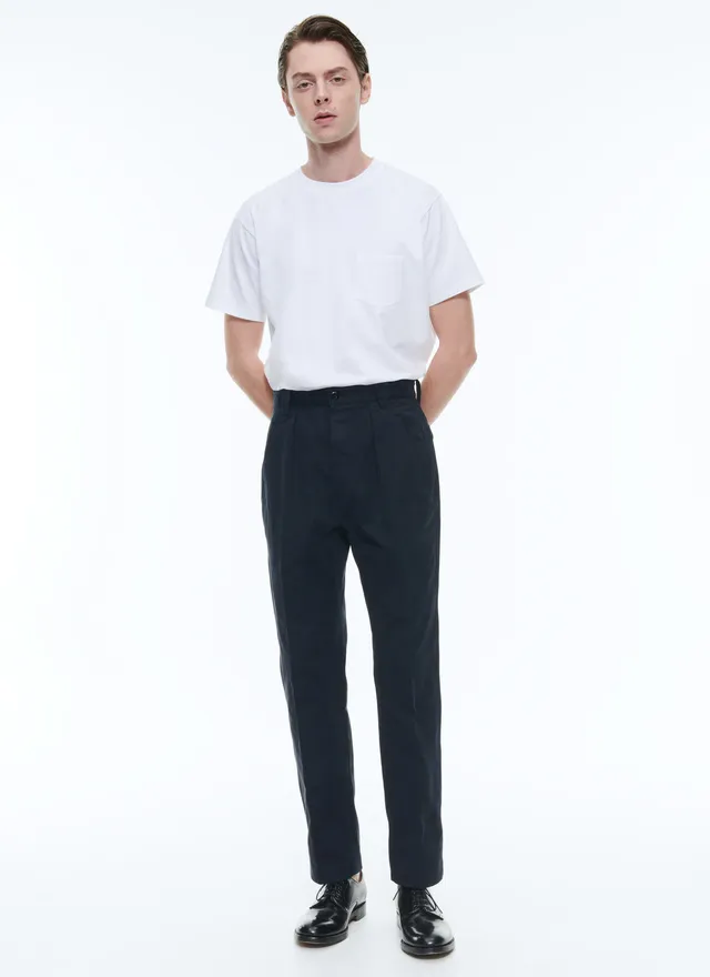 Mens' Navy Blue Pants - Fursac - P3DCNO-DP03-D030