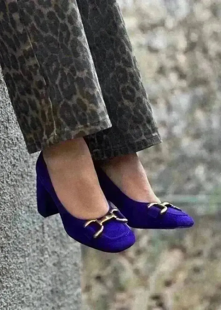 Mocassins à talons Bibi Lou Amber Azul