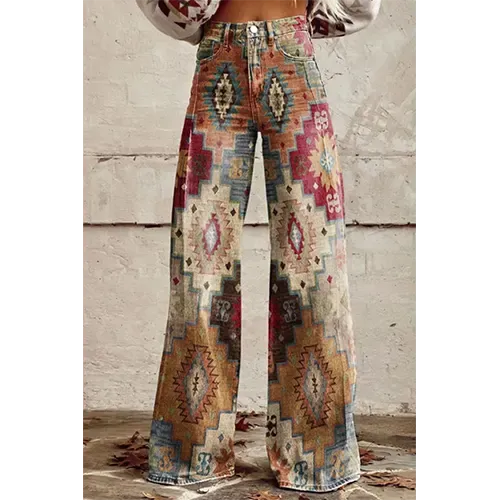 Nerissa | Pantalon Imprimé Boho Pour Femme | Jambe Large