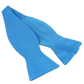Silk Self-Tie Bow Tie, Blue Cina, Handmade