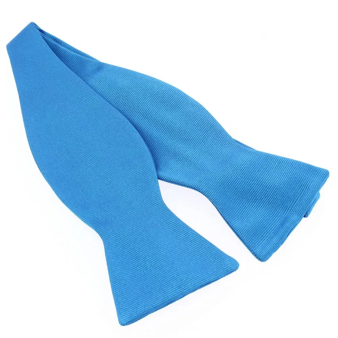 Silk Self-Tie Bow Tie, Blue Cina, Handmade