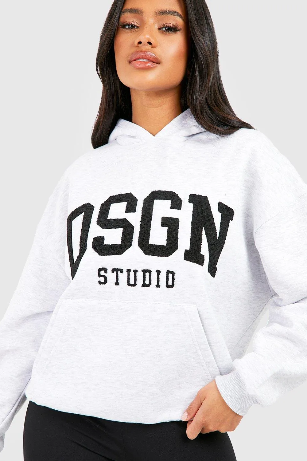 Oversized Hoodie in Terry Cloth Fabric