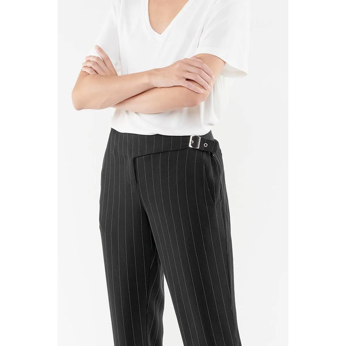 CIBA black straight-leg pants | 3 Suisses