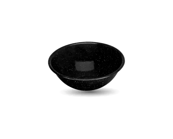 Petit bol en acier émaillé - noir -14cm