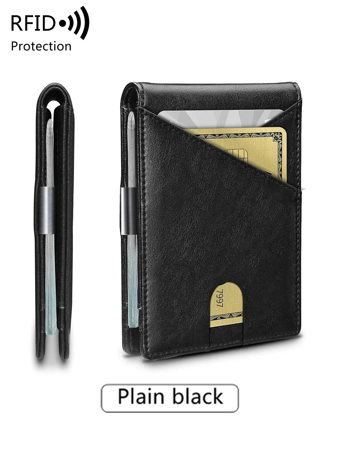Portefeuille anti-vol RFID minimaliste Homme - 12 Cartes