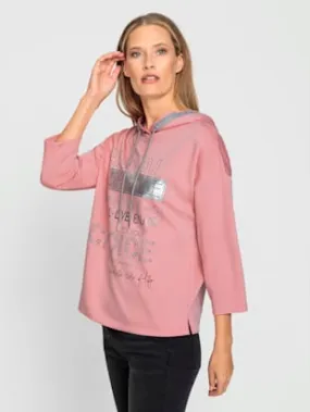 Pretty Pink Hooded Top for Women