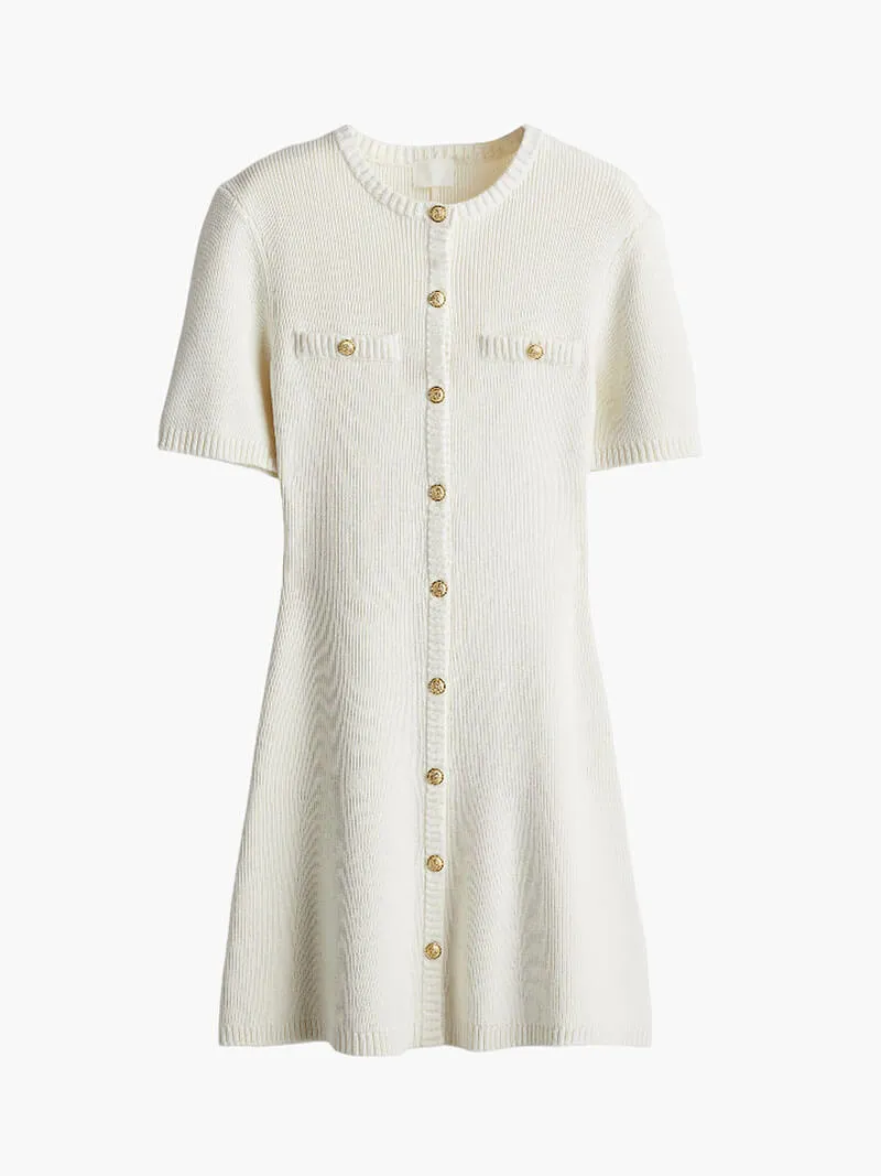 Robe Boutonnée Cintrée Élégante en Jersey | FITCHIC™