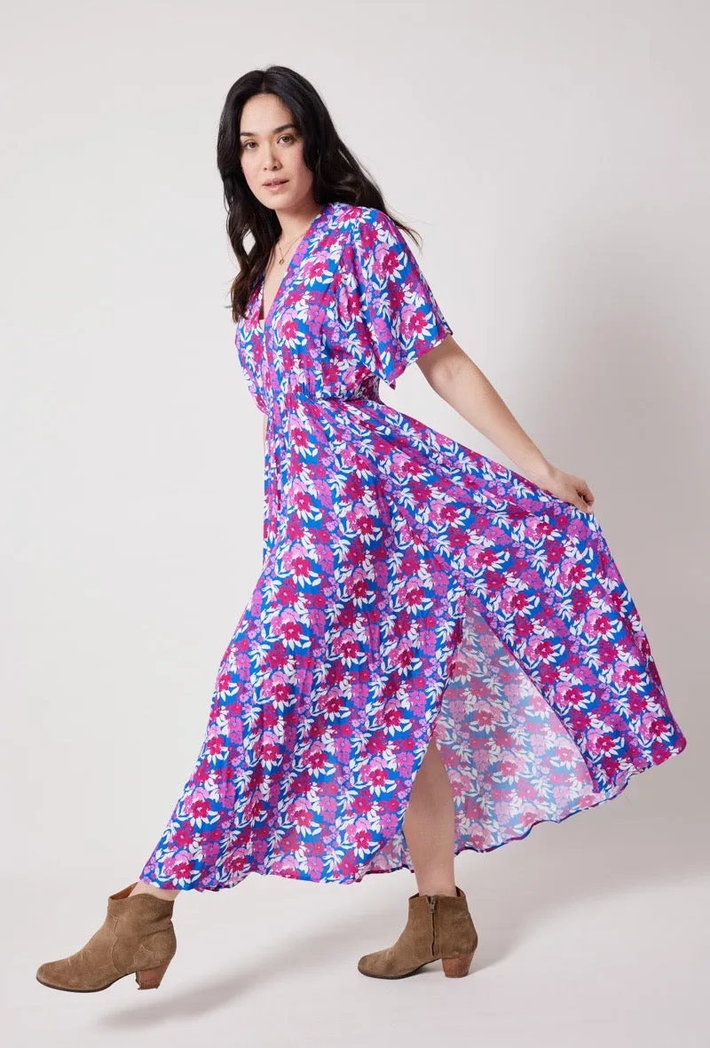 Robe longue fleurie