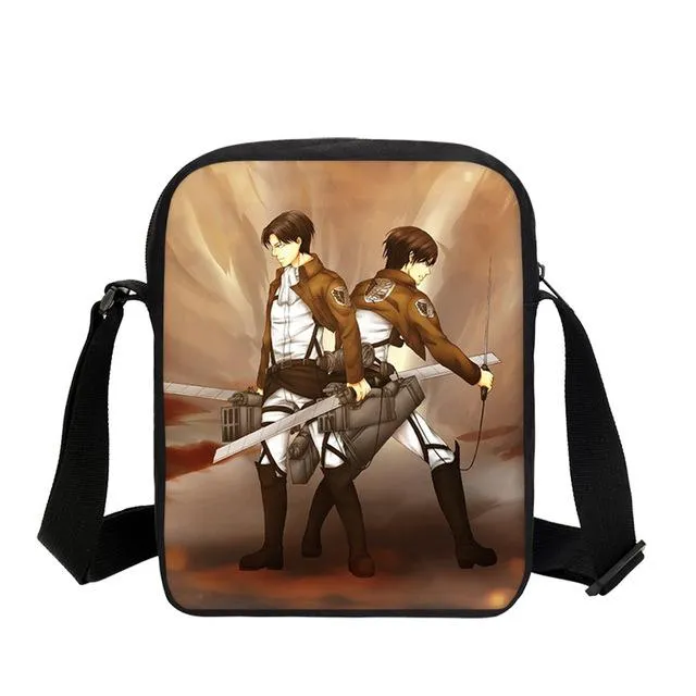Sacoche Attaque des Titans   Eren Jger & Liva Ackerman