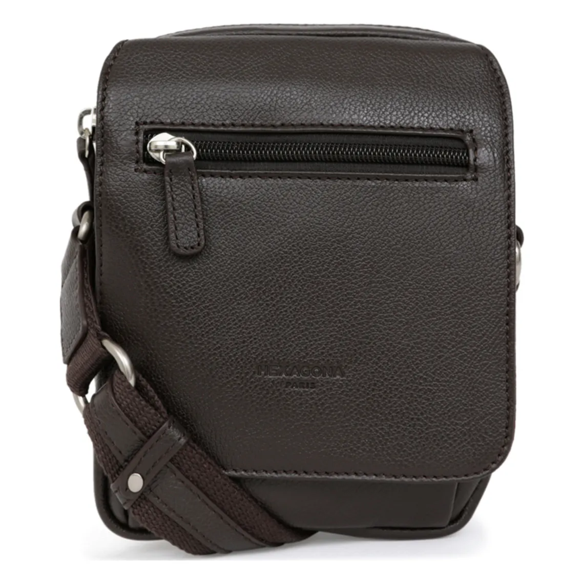Sacoche Cuir CONFORT Marron foncé Quip | 3 Suisses