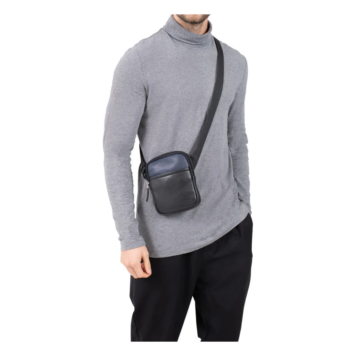 Sacoche Cuir DUO Marine Jose | 3 Suisses
