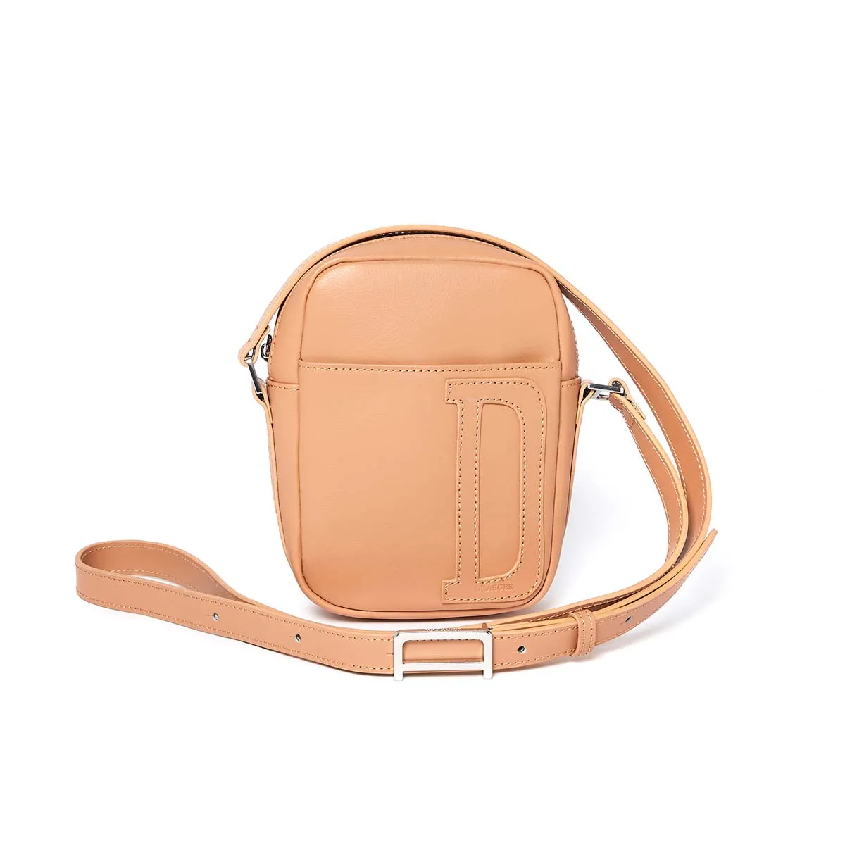 Sacoche Messenger bandoulière - Beige - 100% cuir - Bandouillère ajustable - Homme
