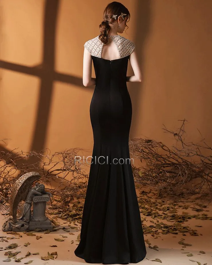 Satin Robe Demoiselle D'honneur Robe Soirée Longue Élégant Sirène