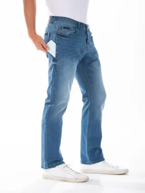 Smartphone jeans RL70 Fibreflex® stretch brossé SPJZC 'Rica Lewis' - Bleu