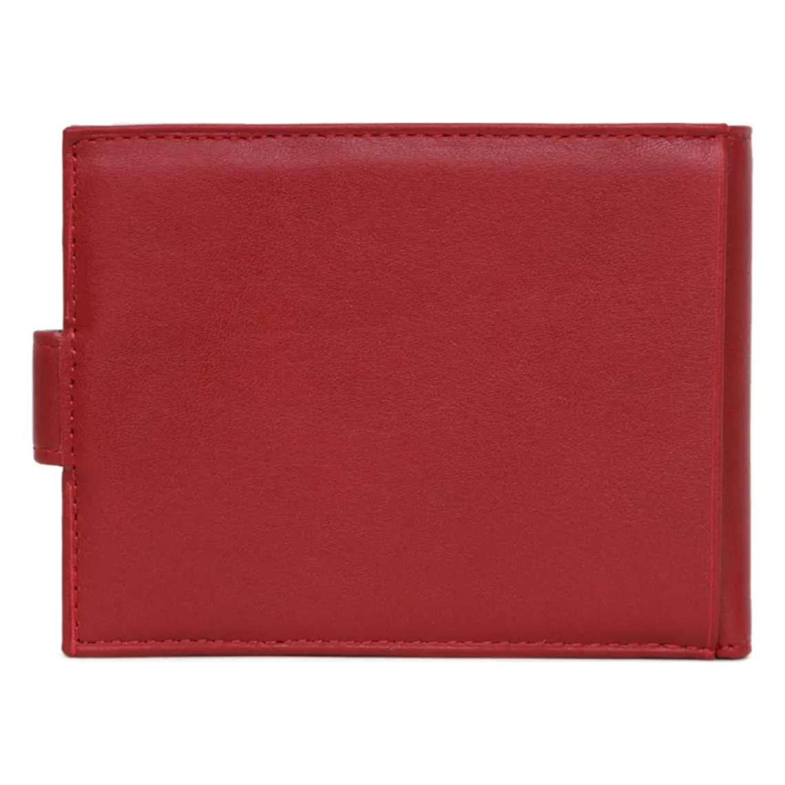 Soft Red Italian Wallet - 2 Flaps - Cowhide Leather