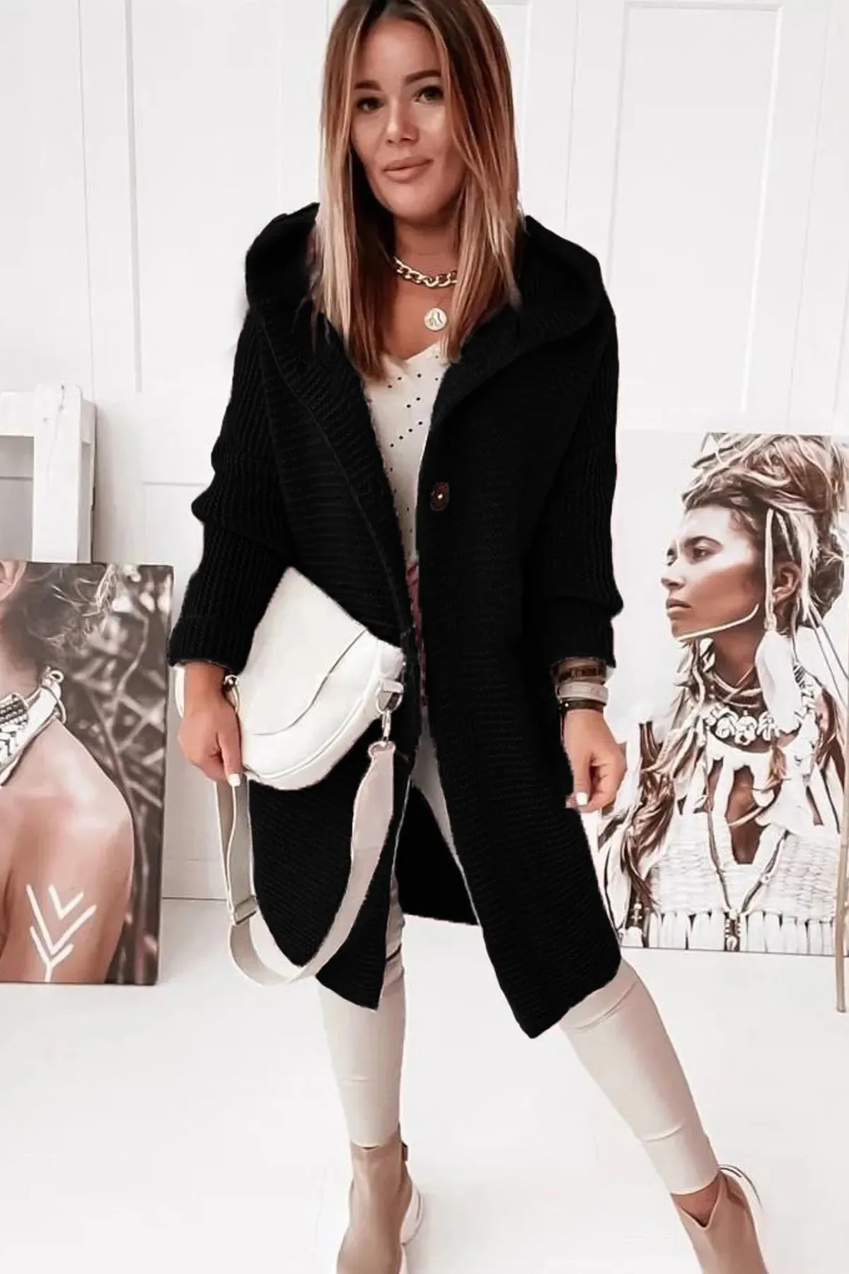 Syra | Cardigan décontracté avec capuche