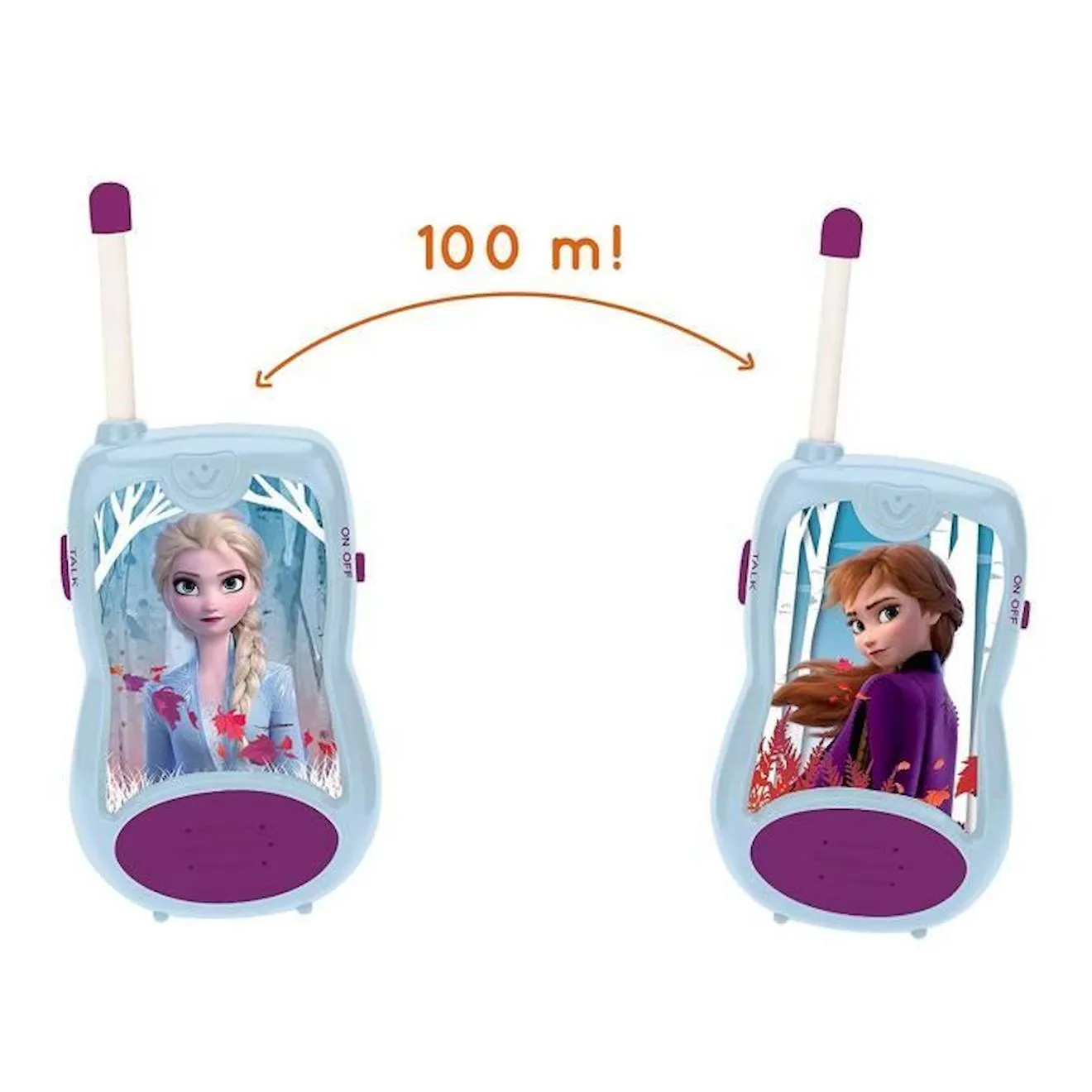 Talkies-Walkies La Reine des Neiges - LEXIBOOK - Portée 100m - Extérieur - Enfant noir - Lexibook