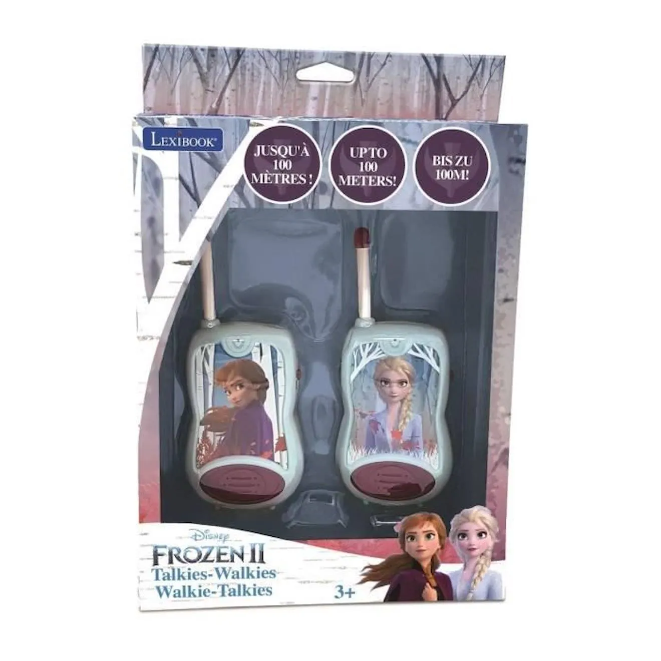 Talkies-Walkies La Reine des Neiges - LEXIBOOK - Portée 100m - Extérieur - Enfant noir - Lexibook