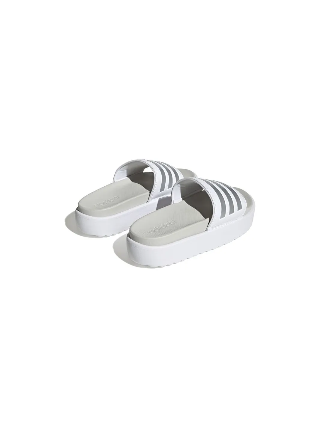 Tongs adidas Plateforme Adilette Femme Blanc
