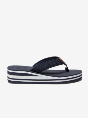 Tongs Compensées Femme Bleues et Blanches tbs