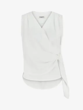 White Side Tie Top
