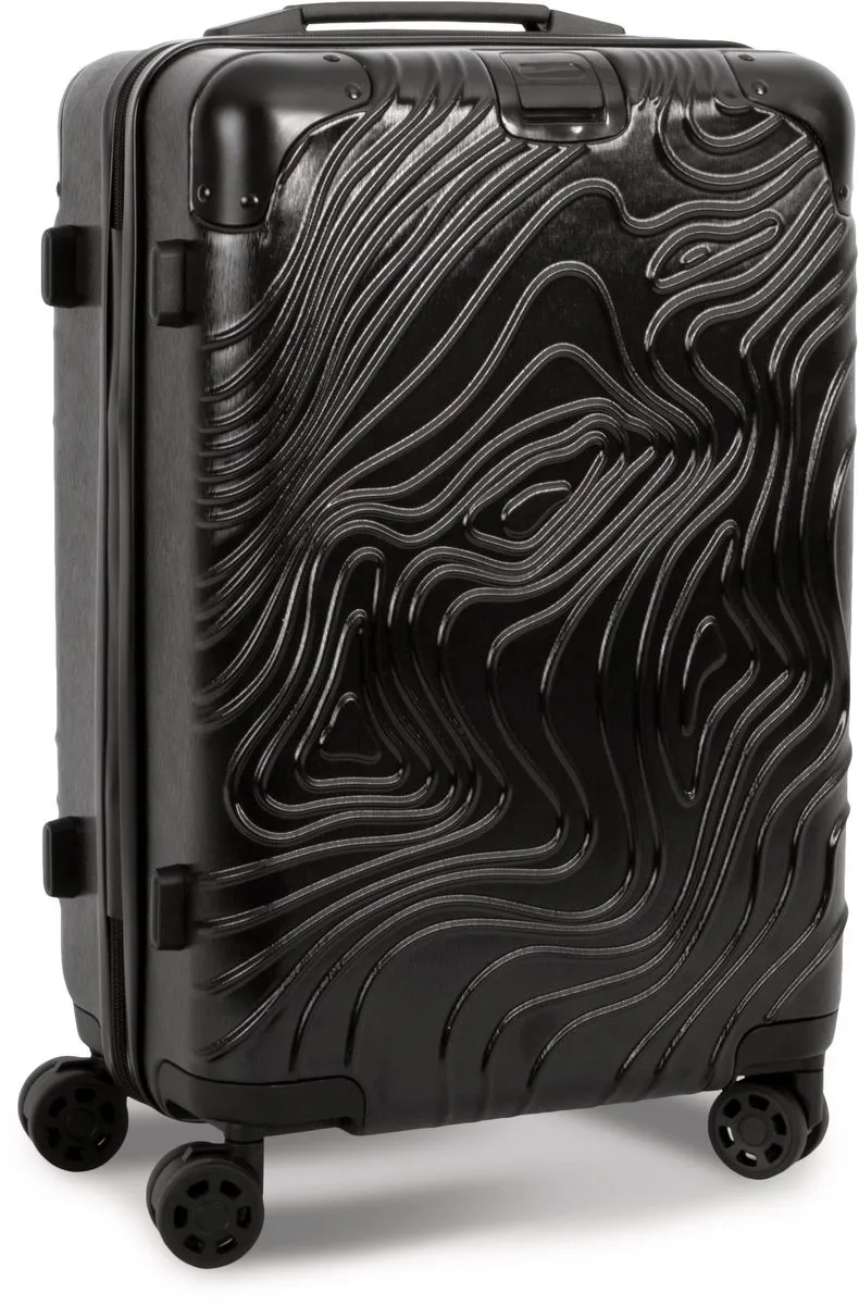 Hard Cabin Trolley Suitcase 4 Wheels - 50 Liters - KI0838 - Black