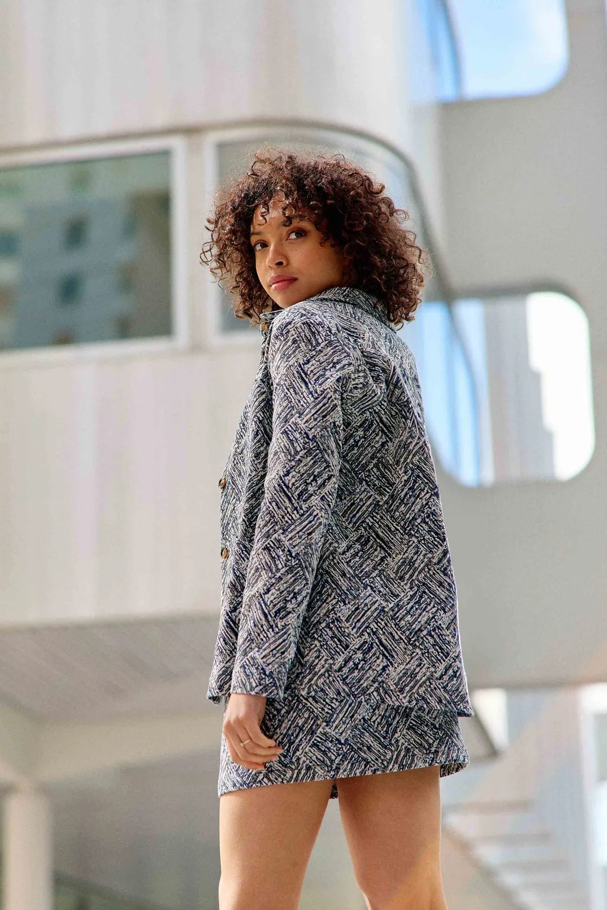 Veste Fauline - Jacquard bleu