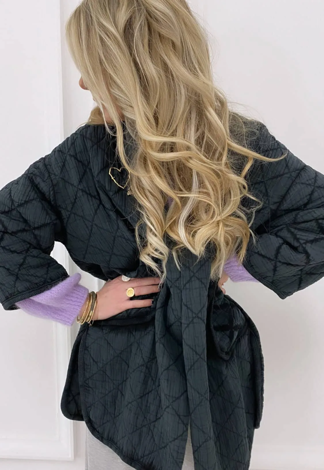 Veste gris foncé matelassée