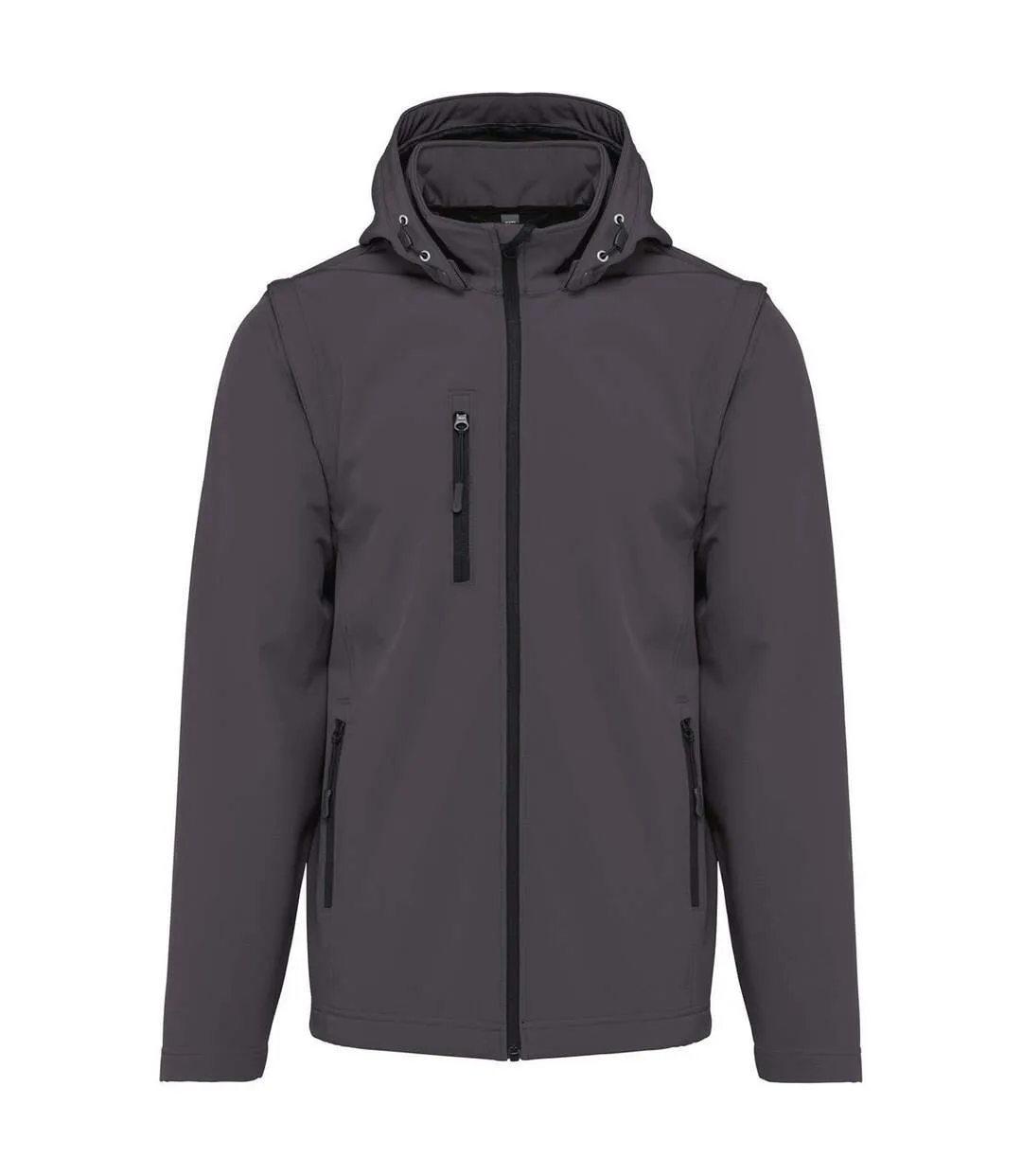Softshell Jacket with Removable Sleeves - Unisex - K422 - Titanium Grey