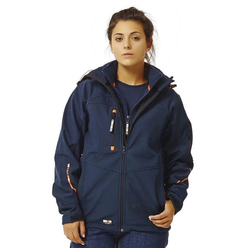 Veste softshell technique 3 couches capuche amovible polyester 290 grs-m2 Poseidon unisexe Herock