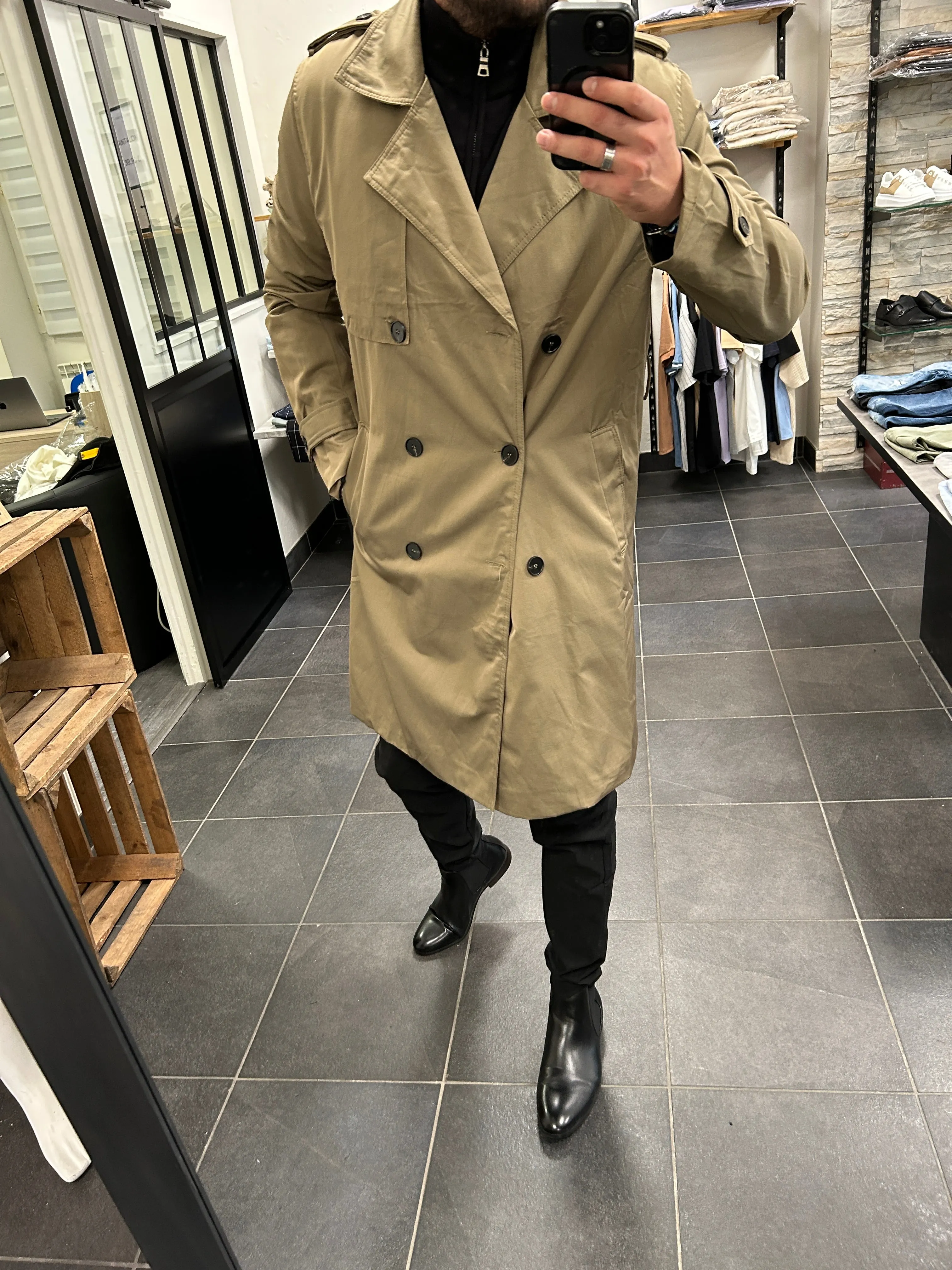 Veste Trench Kaki