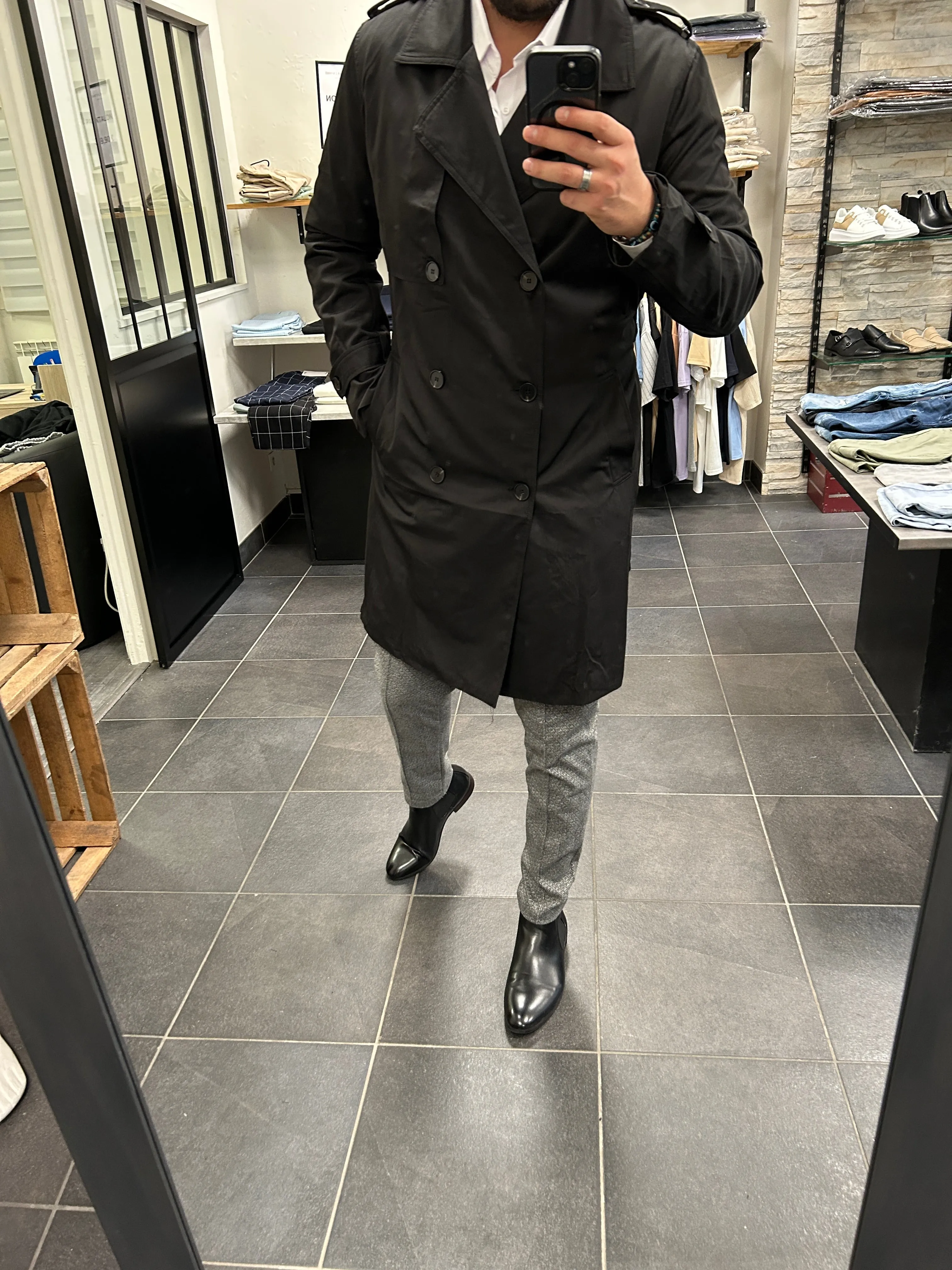 Veste Trench Noir